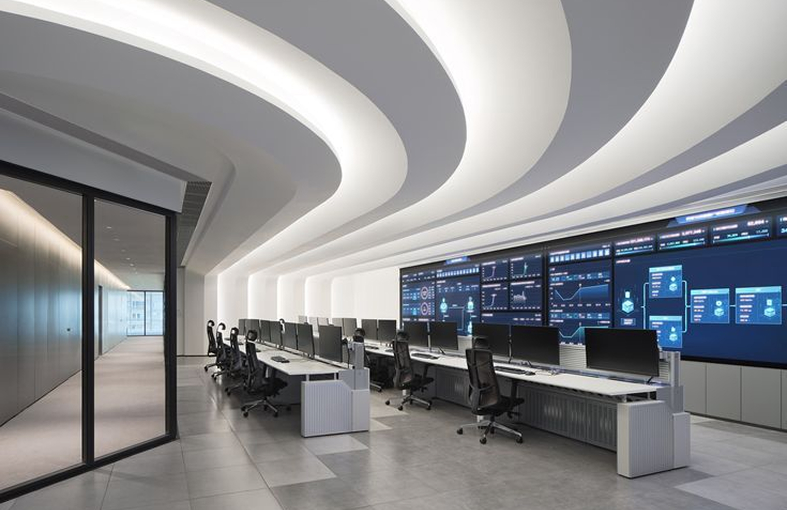 High security site with palm scanning